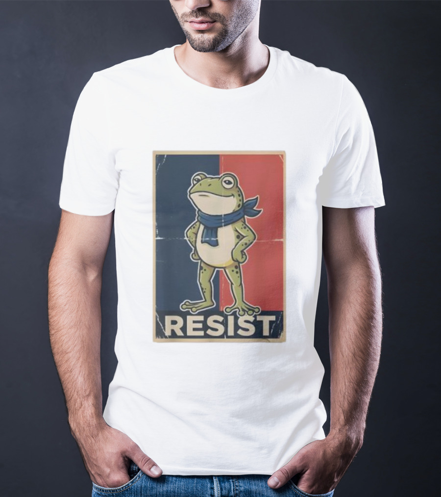Resist Frog Stand No Kings Day T-Shirt