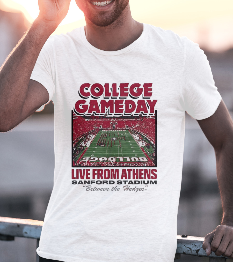 College Gameday Live From Athens Georgia Bulldogs 2025 Stanford Stadium T-Shirt
