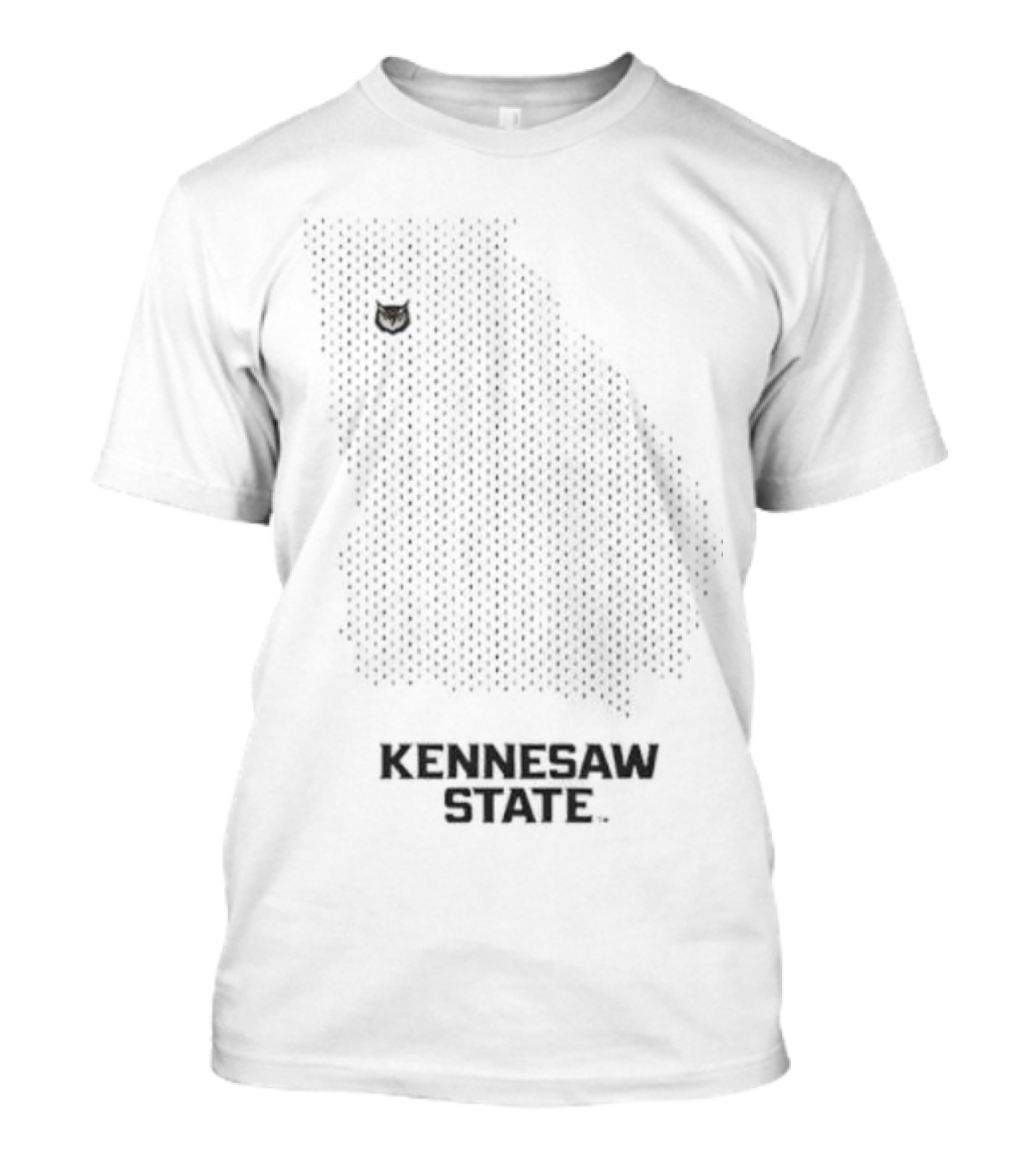 Kennesaw State Owl Emblem With Georgia Mesh Map T-Shirt