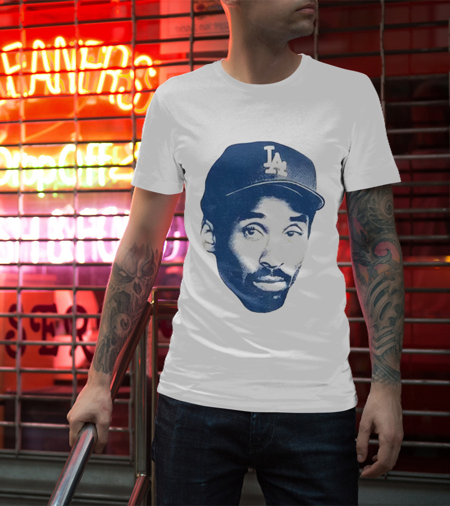 Kobe Bryant Los Angeles Dodgers MLB Vintage Big Face T-Shirt
