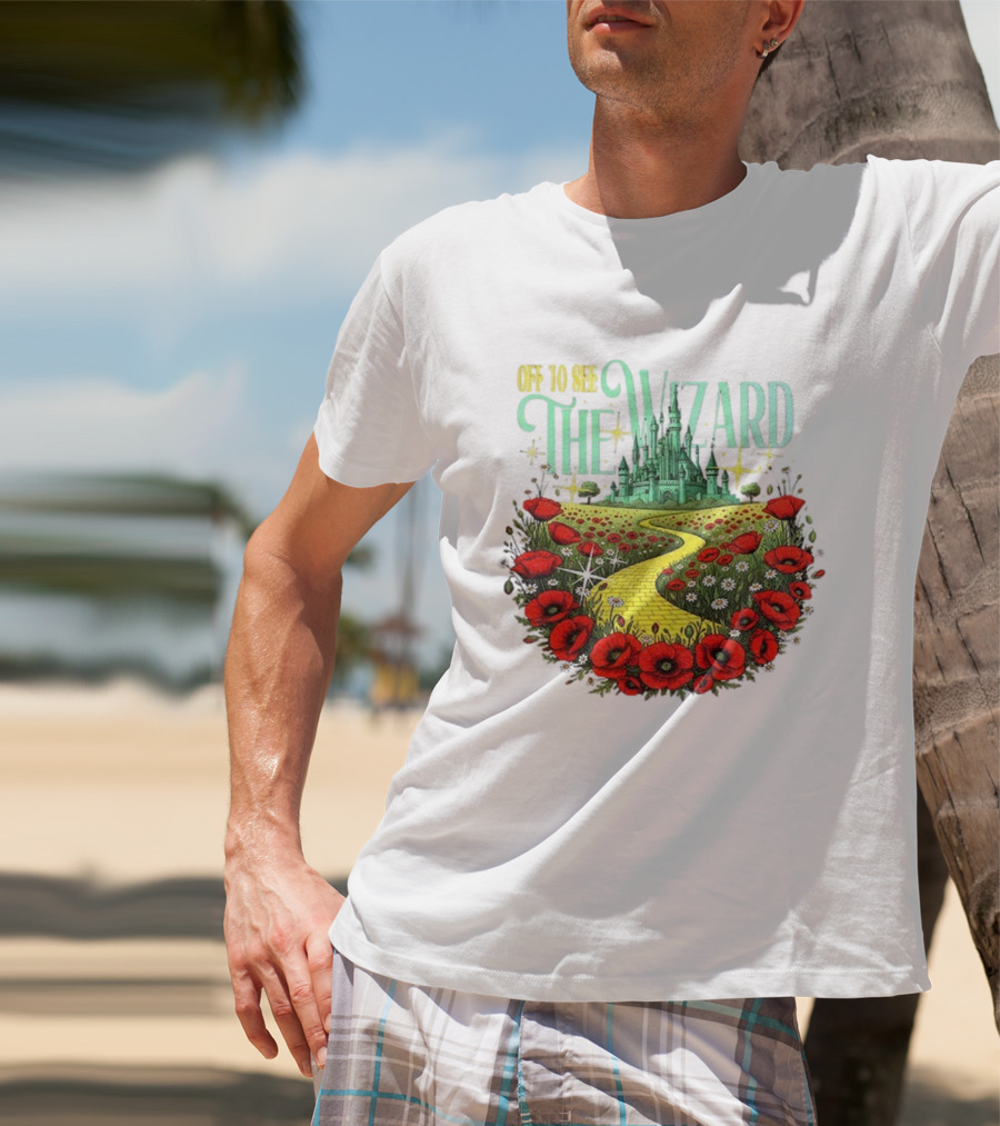 Off To See The Wizard Yellow Brick Road Castle Poppies T-Shirt