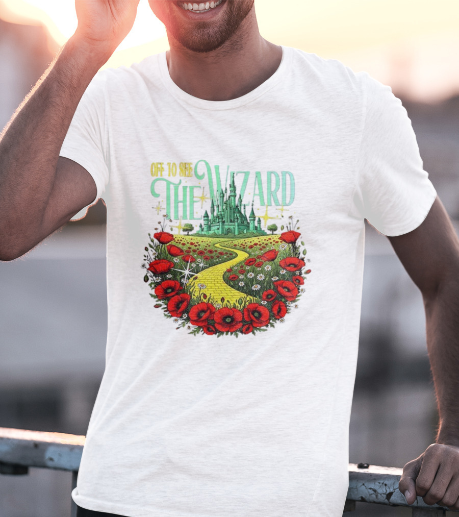 Off To See The Wizard Yellow Brick Road Castle Poppies T-Shirt
