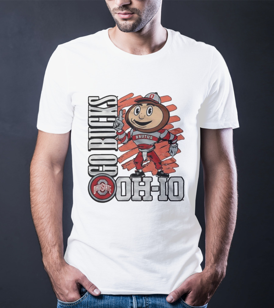 Ohio State Buckeyes Brutus Mascot Go Bucks OH-IO T-Shirt