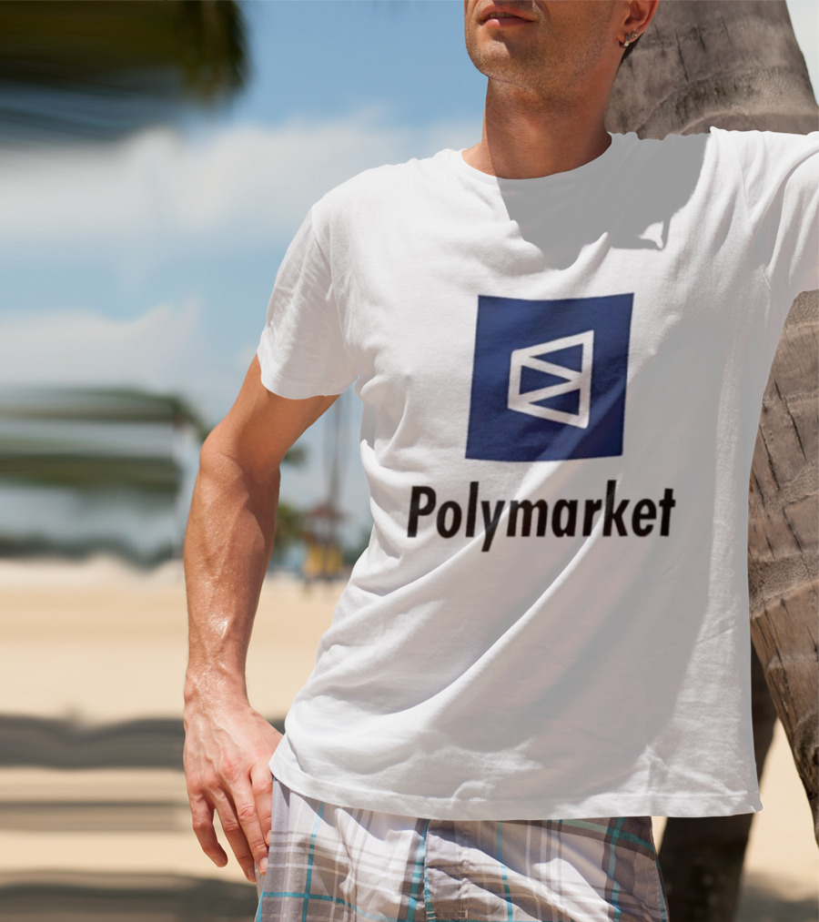 Polymarket Prediction Market Symbol Blue Background T-Shirt