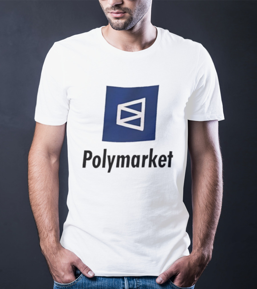 Polymarket Prediction Market Symbol Blue Background T-Shirt
