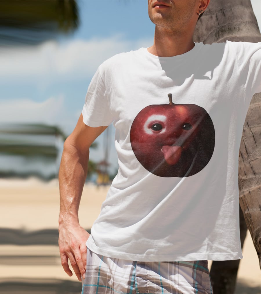 Silly AI Generated Apple Meme With Tongue Out T-Shirt