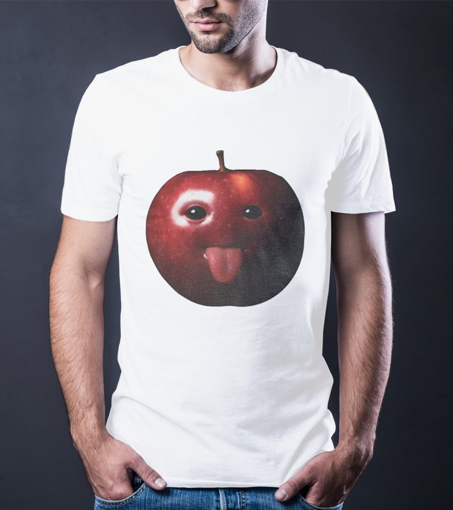 Silly AI Generated Apple Meme With Tongue Out T-Shirt