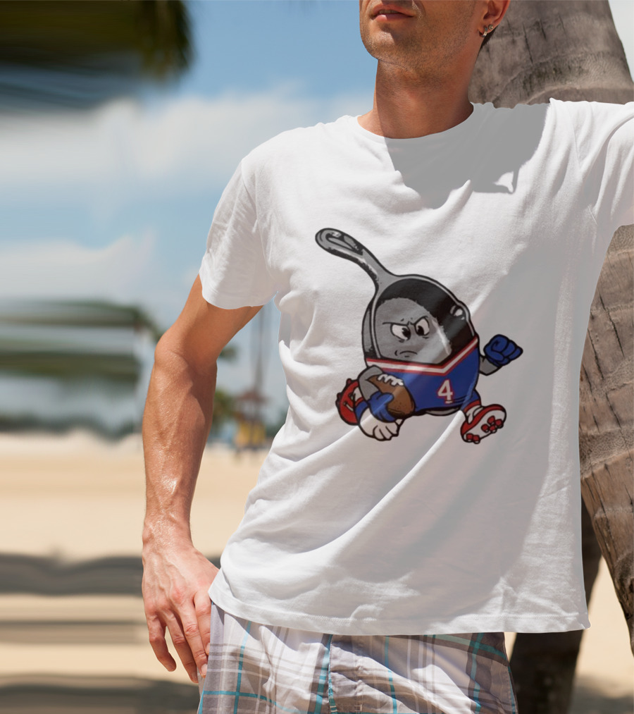 Buffalo Bills Football Pan Character Running With Ball NFL Team Spirit T-Shirt
