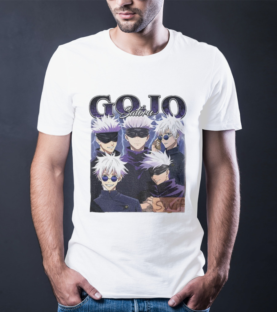 Gojo Satoru Jujutsu Kaisen Characters Anime Manga Fans T-Shirt