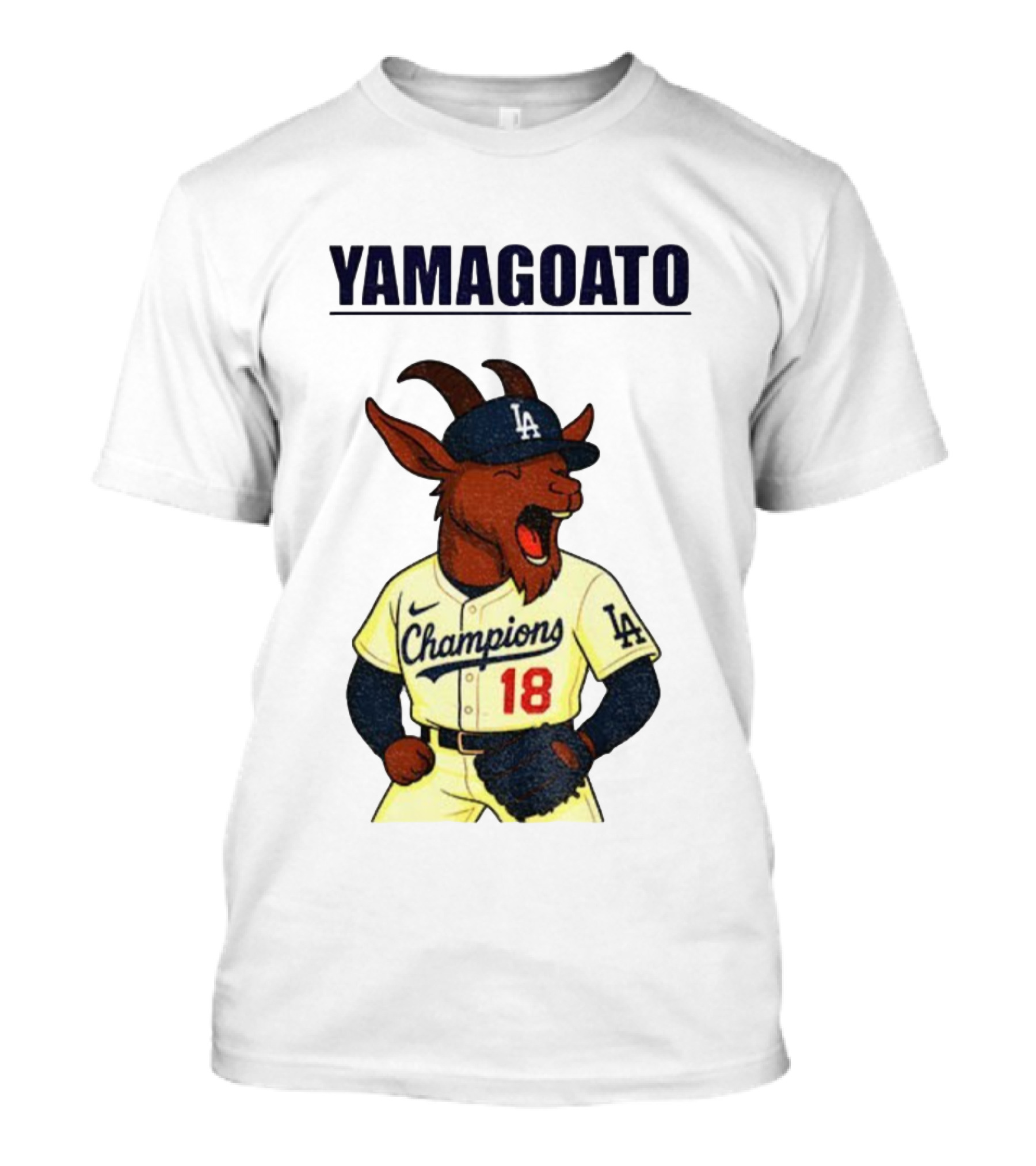 Yamagoato Yoshinobu Yamamoto 18 Champions Los Angeles Dodgers MLB Baseball T-Shirt
