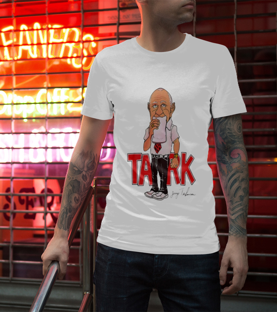 Jerry Tarkanian UNLV Runnin' Rebels TARK Shark Coach Caricature T-Shirt