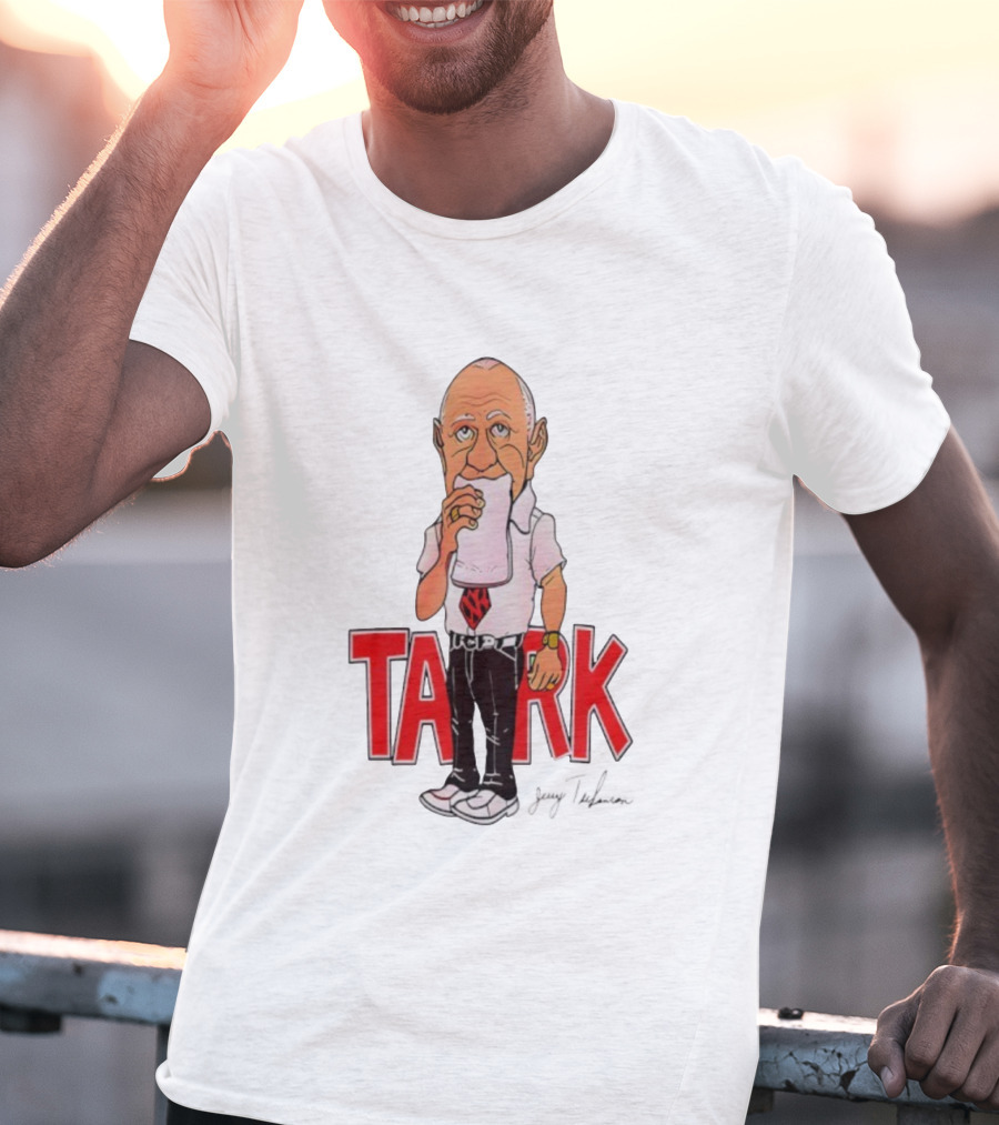 Jerry Tarkanian UNLV Runnin' Rebels TARK Shark Coach Caricature T-Shirt