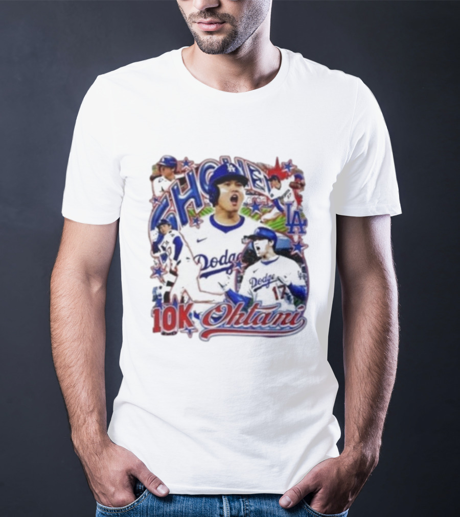 Shohei Ohtani 10K Dodgers Baseball LA Stars 17 T-Shirt