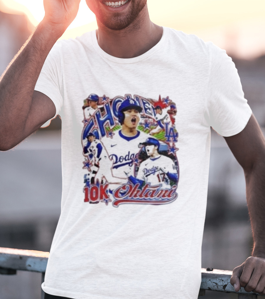 Shohei Ohtani 10K Dodgers Baseball LA Stars 17 T-Shirt