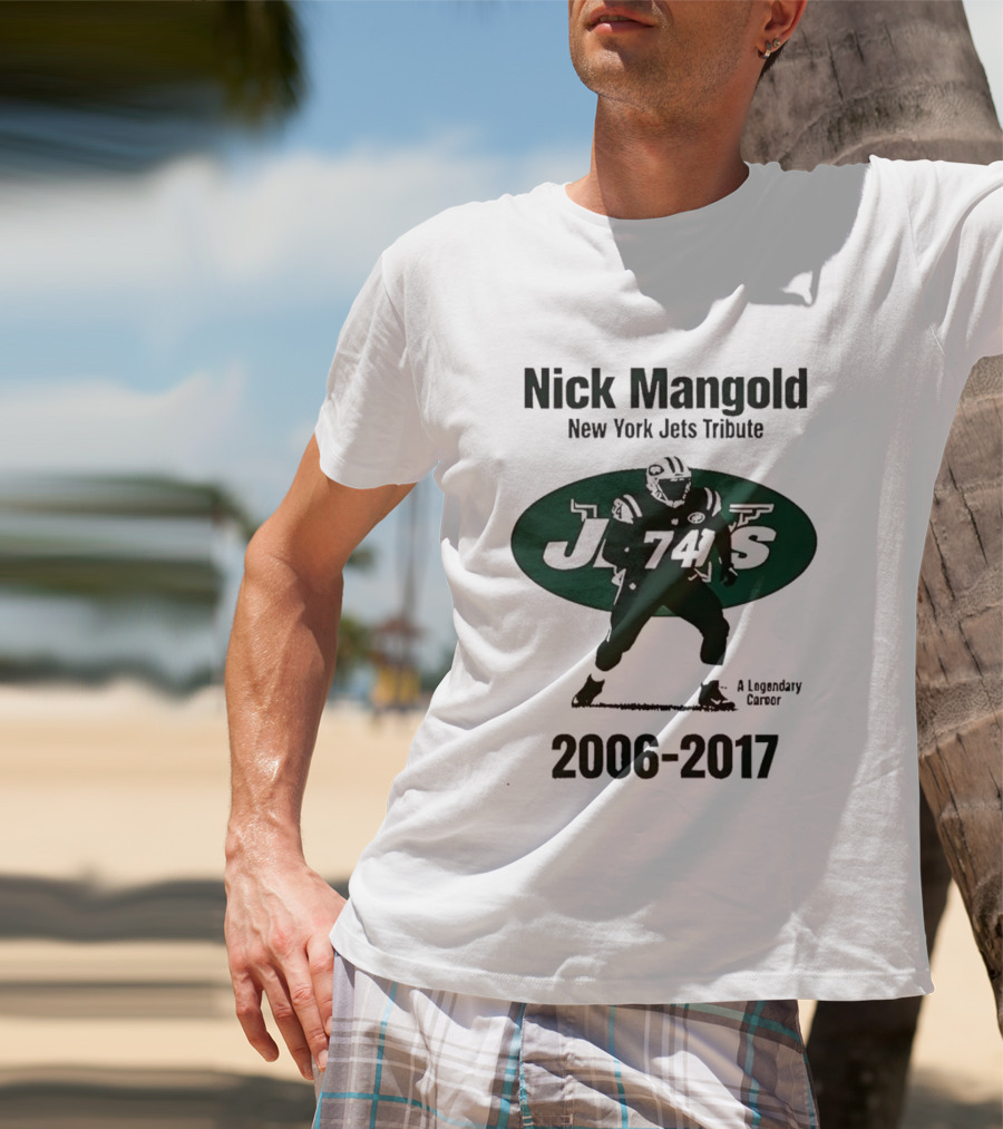 Nick Mangold New York Jets 74 2006-2017 A Legendary Career T-Shirt