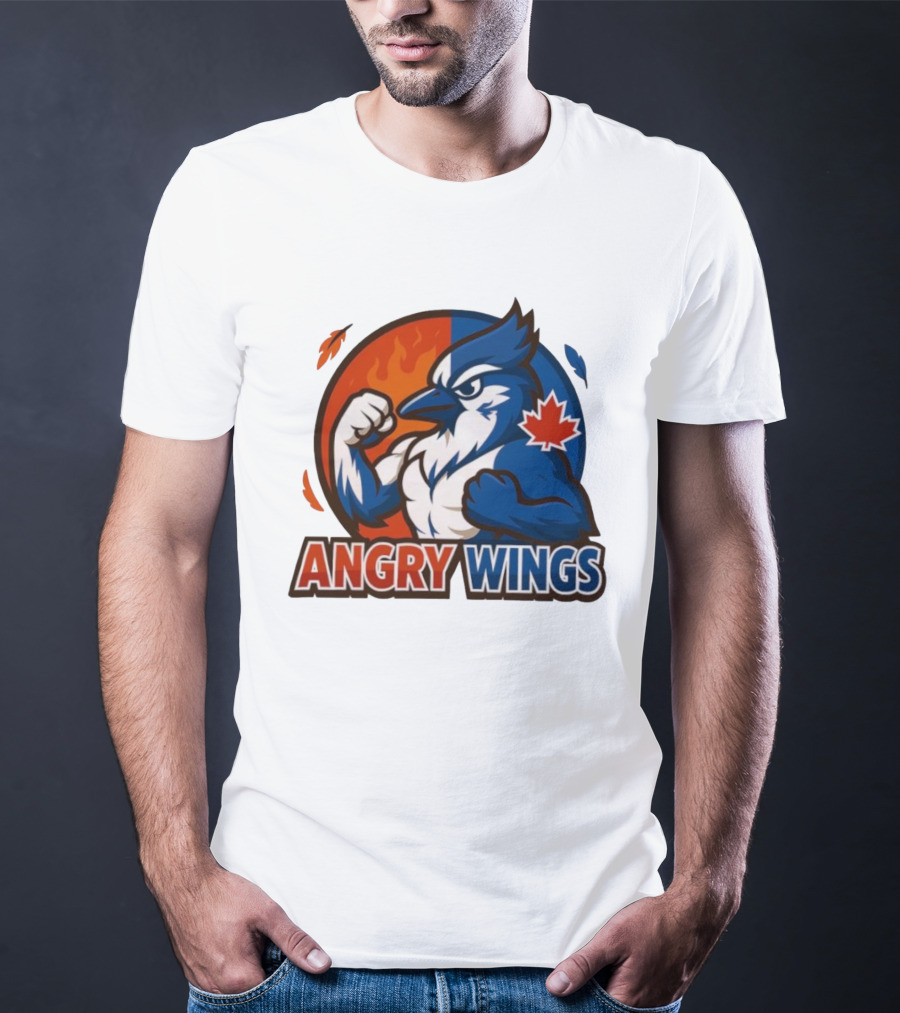 Toronto Blue Jays Angry Wings Mascot Maple Leaf T-Shirt