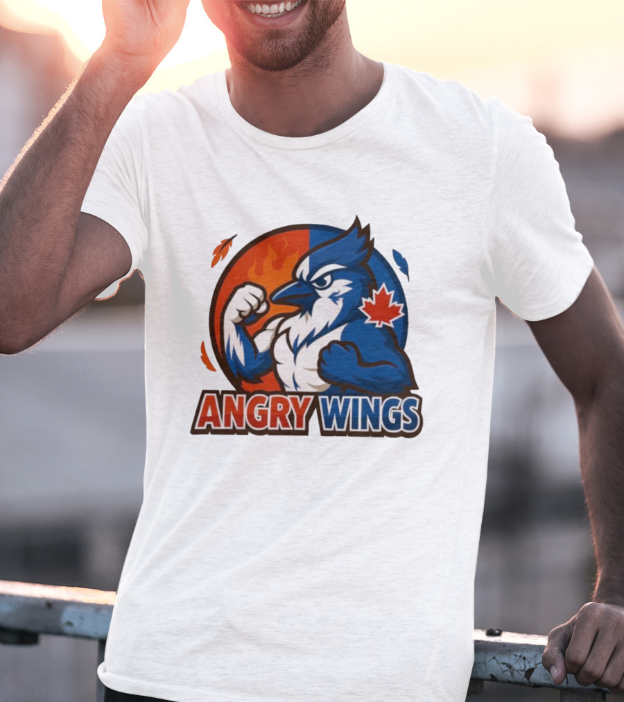 Toronto Blue Jays Angry Wings Mascot Maple Leaf T-Shirt