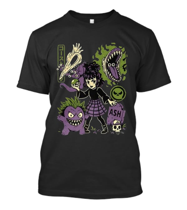 Ghost Monster Trainer Halloween Ash Tribute With Ghostly Characters T-Shirt