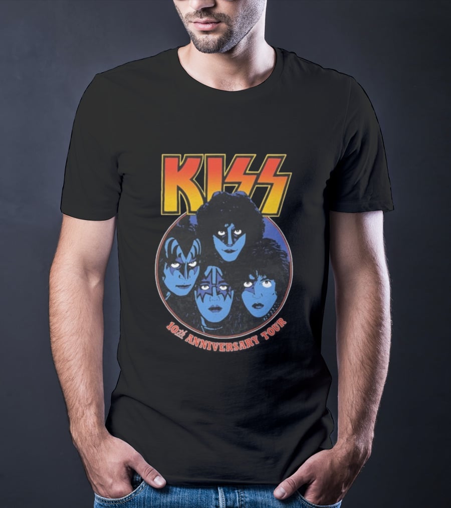 Kiss 10th Anniversary Tour Klassics 2025 Band Faces T-Shirt