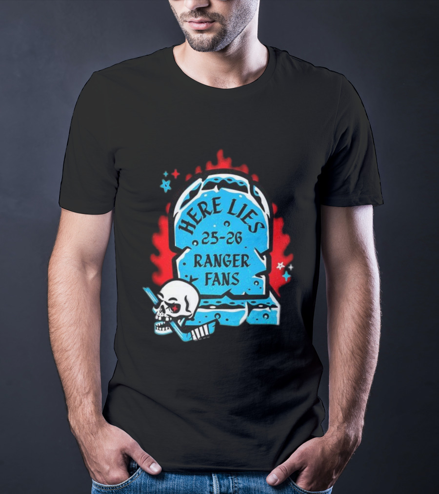 New York Rangers Fans Halloween Tombstone 2025 2026 T-Shirt