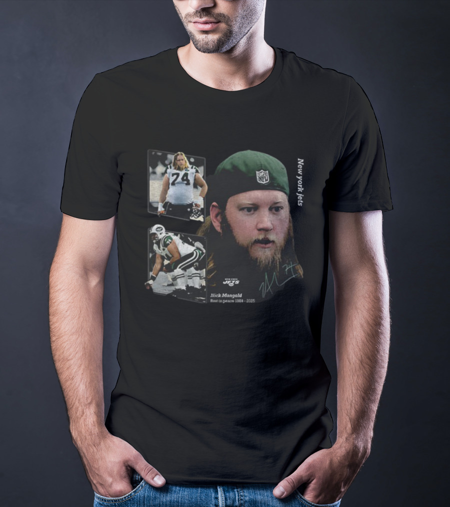 Nick Mangold New York Jets NFL Football RIP Legends Never Die 1984 2025 Signature T-Shirt