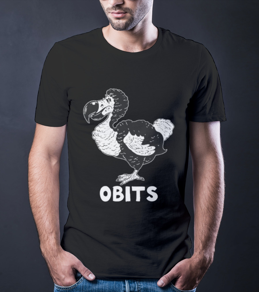 OBITS Dodo Bird Black And White Cartoon T-Shirt