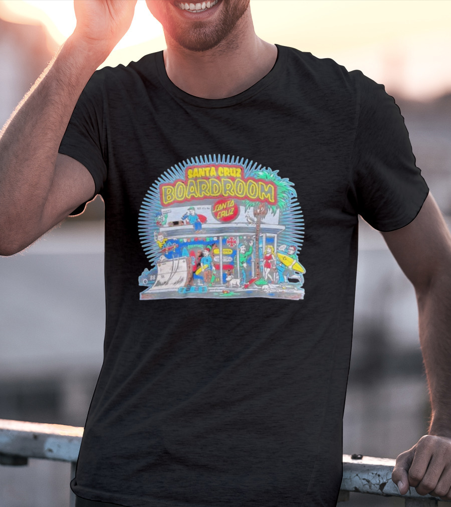 Santa Cruz Boardroom Vintage Skateboarding And Surfing Scene T-Shirt