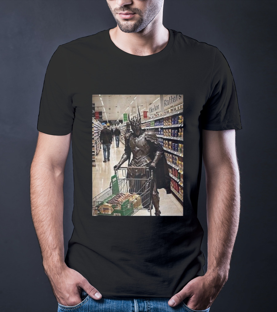 Sauron Shopping Adventure In Grocery Aisle T-Shirt
