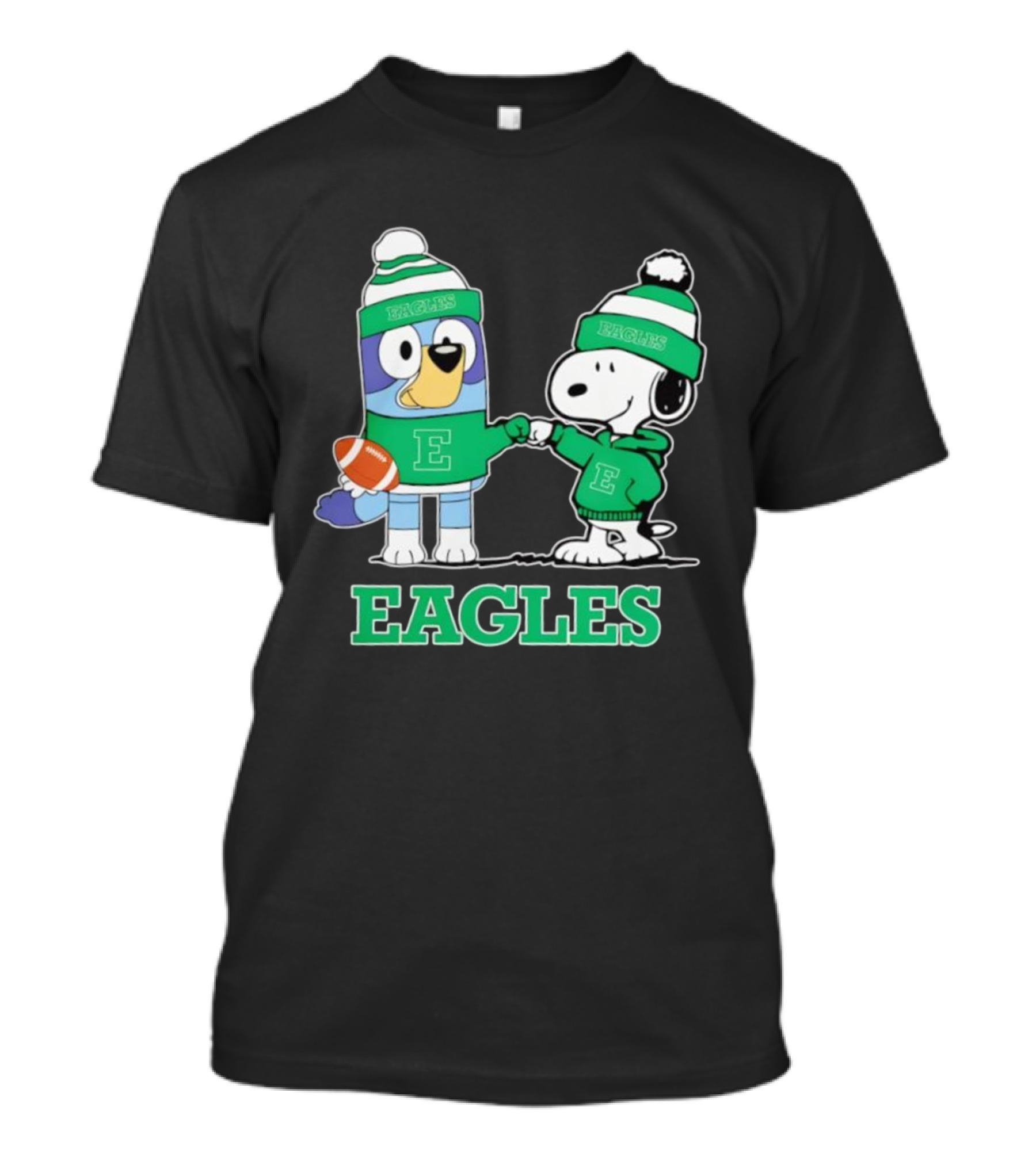 Snoopy Bluey Eastern Michigan Eagles Football Team Fan Apparel T-Shirt