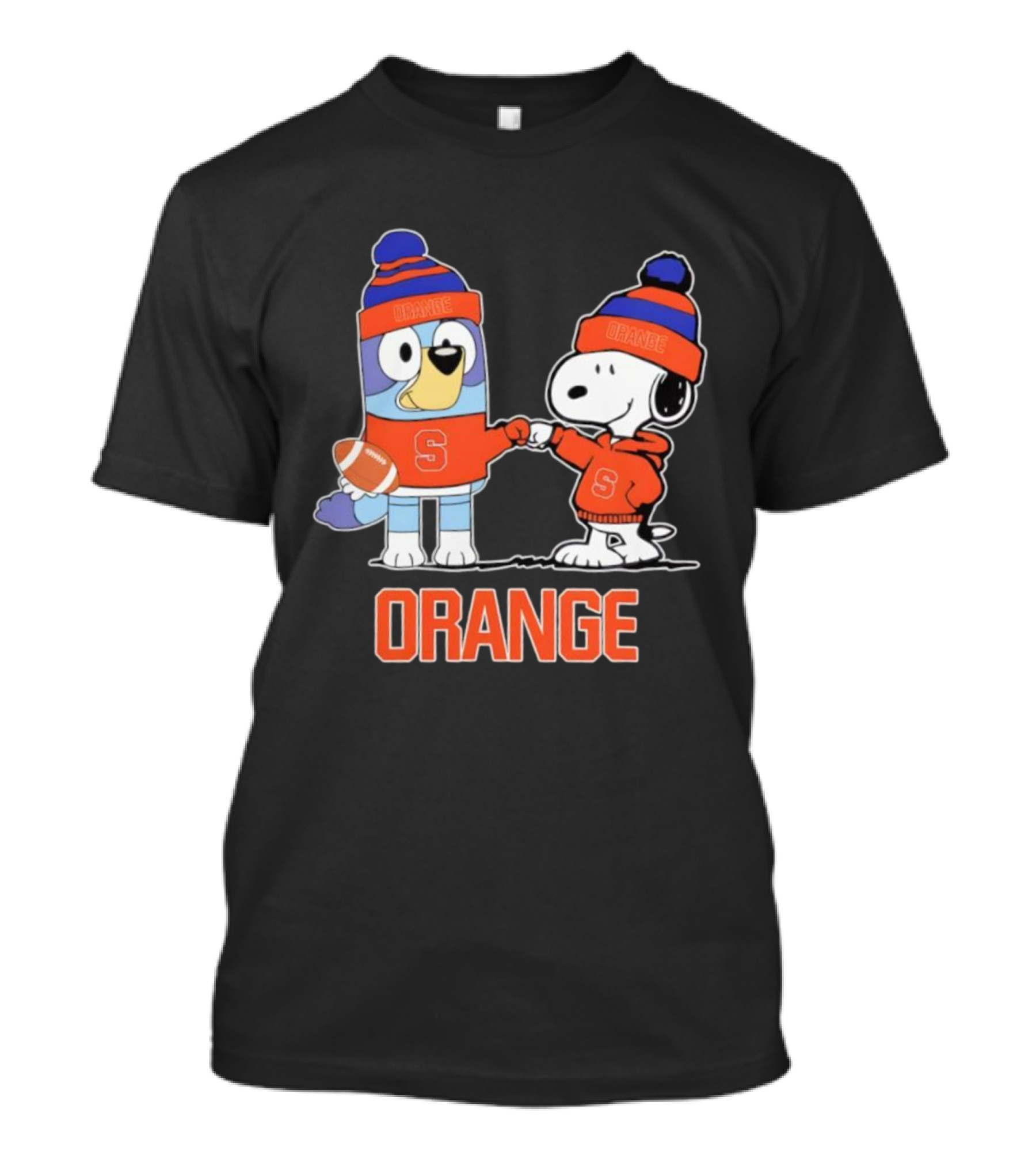 Snoopy Bluey Syracuse Orange Football Collaboration T-Shirt