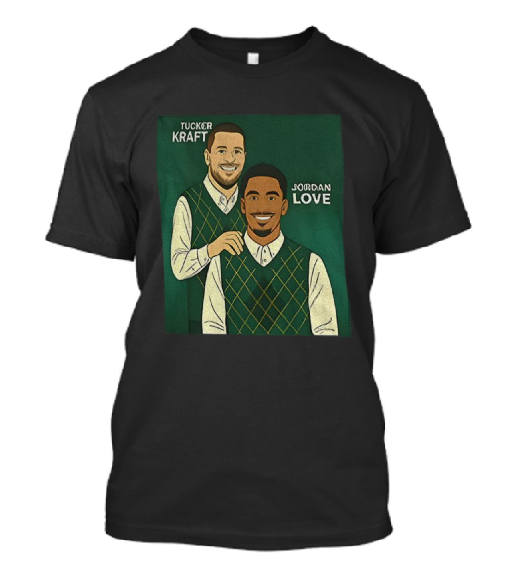 Tucker Kraft Jordan Love Green Bay Packers Step Brothers NFL Cartoon T-Shirt