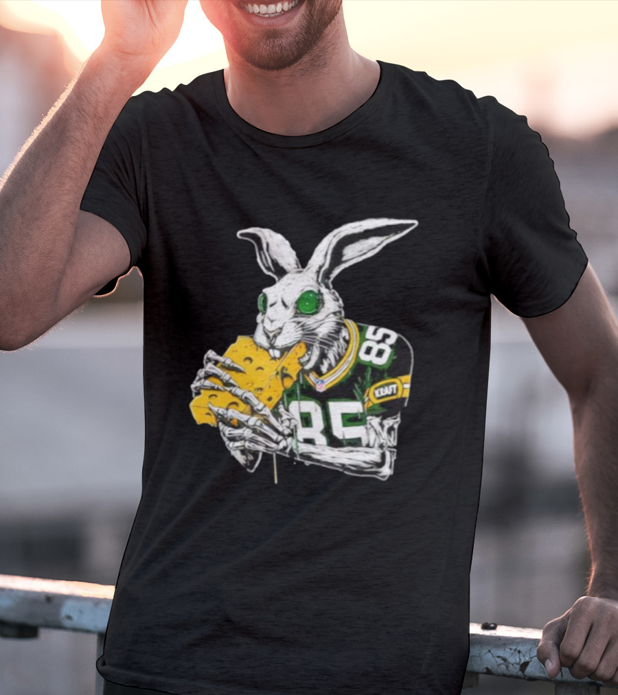 Tucker Kraft Green Bay Packers Rabbit 85 Cheese Eater T-Shirt