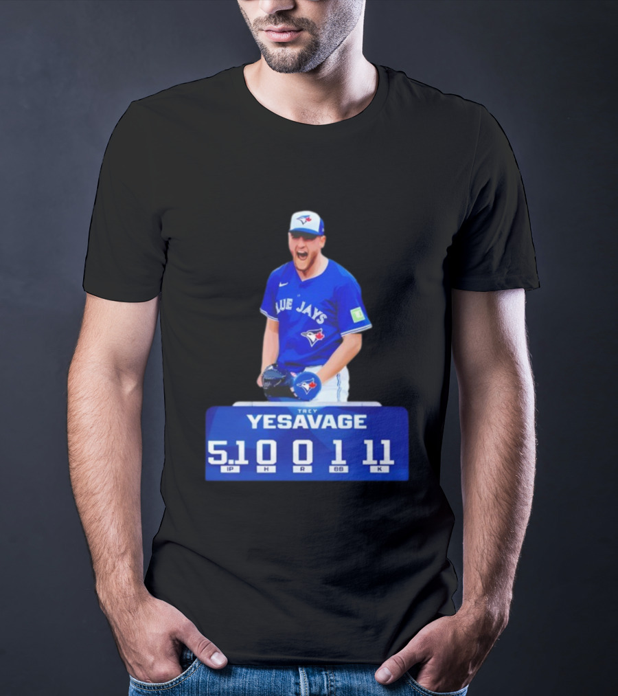 Trey Yesavage Toronto Blue Jays MLB Player World Series 2025 5.1 IP 0 H 1 R 11 K T-Shirt