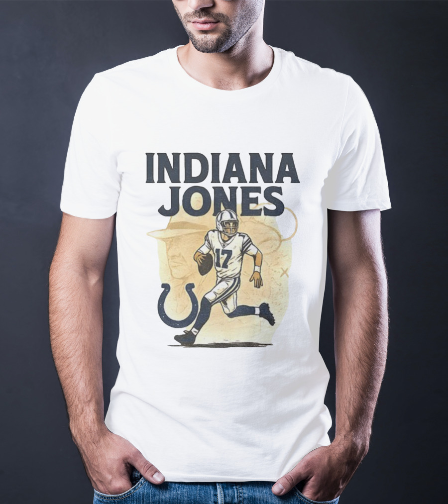 Indiana Jones 17 Running Indianapolis Colts Football NFL Game Day T-Shirt