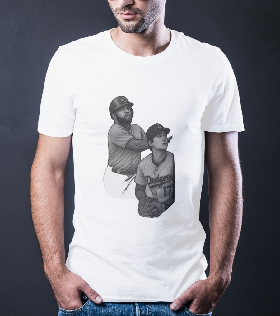 Vladdy Guerrero Jr. Shohei Ohtani Dodgers World Series Baseball Moment T-Shirt