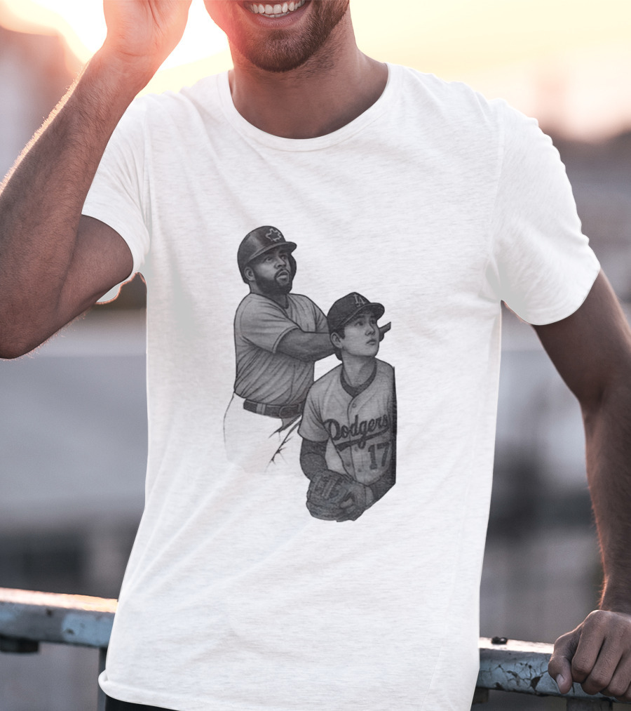 Vladdy Guerrero Jr. Shohei Ohtani Dodgers World Series Baseball Moment T-Shirt