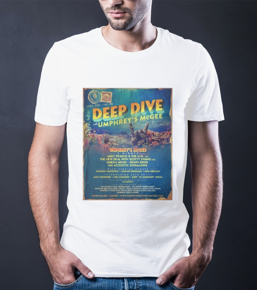 Deep Dive With Umphrey's McGee Cancun April 30th-May 3rd Moon Palace Events T-Shirt