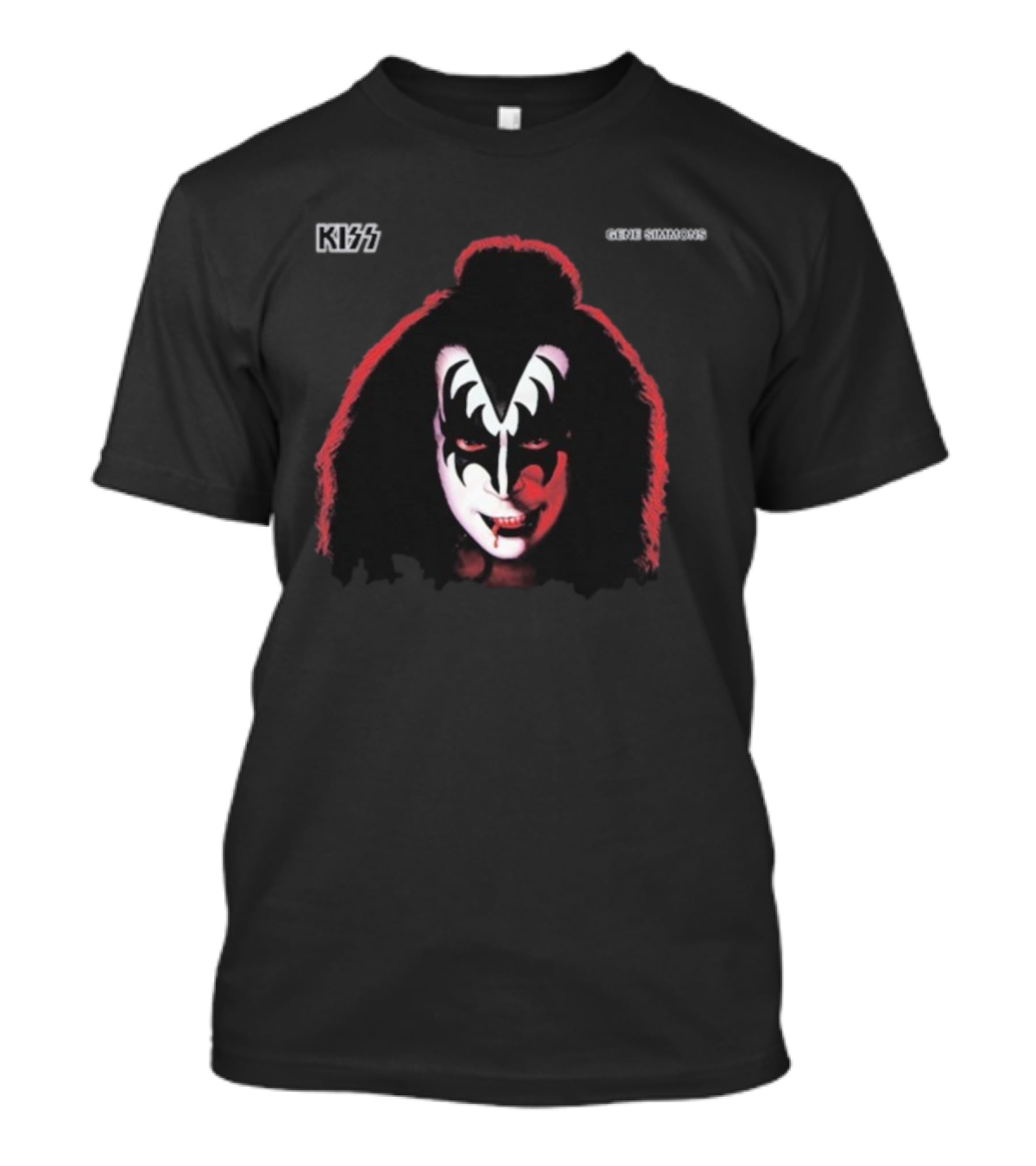 Kiss 1978 Gene Simmons Iconic Face Paint And Hair Style T-Shirt