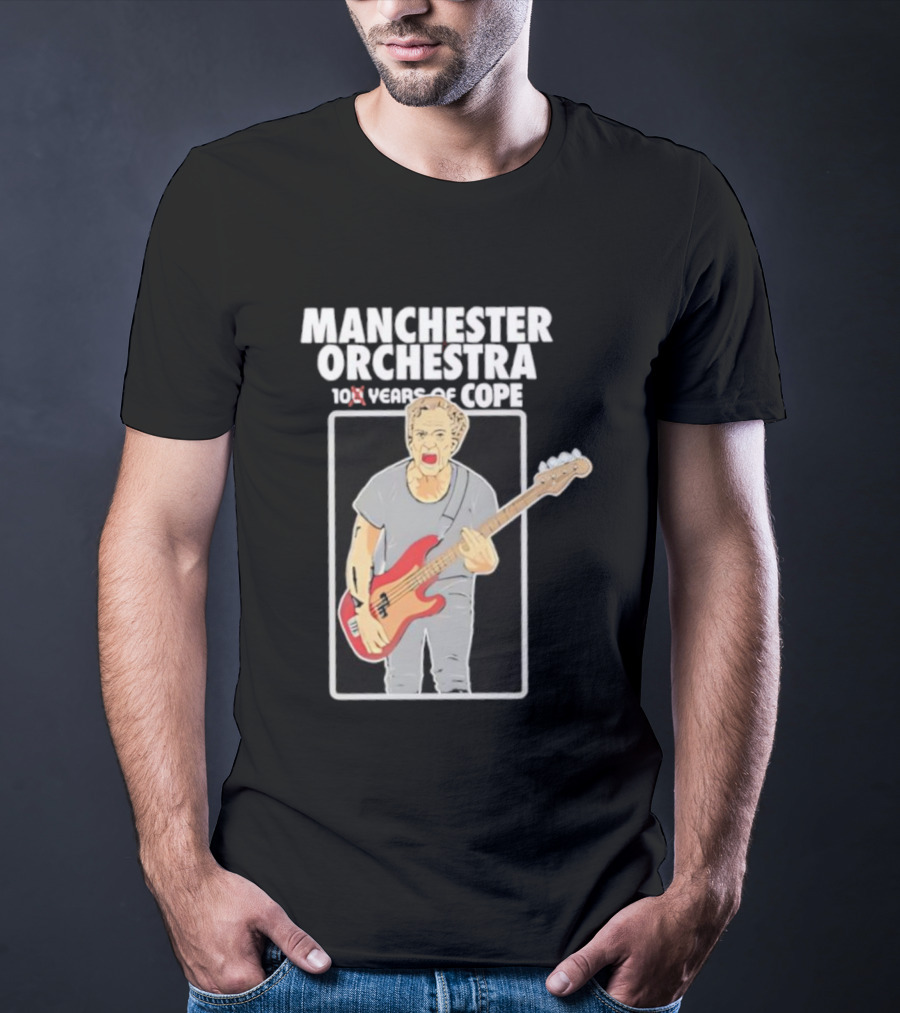 Manchester Orchestra 100 Years Of Cope Bass Guitar Illustration T-Shirt