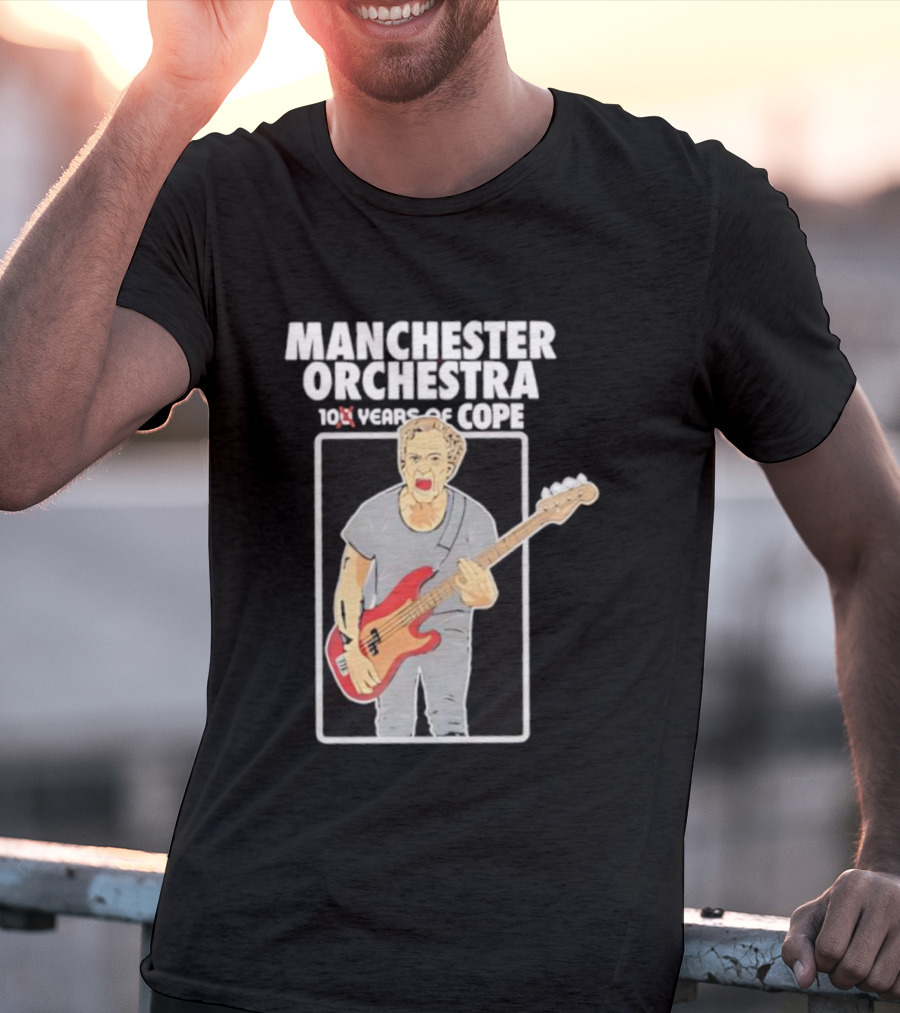 Manchester Orchestra 100 Years Of Cope Bass Guitar Illustration T-Shirt