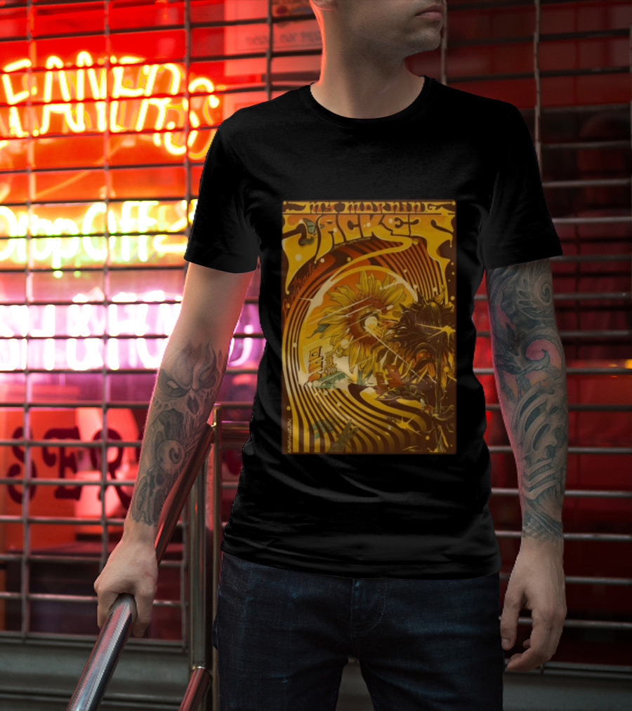 My Morning Jacket With Indigo De Souza Nashville TN October 29 2025 Sunflower Psychedelic Art Style T-Shirt