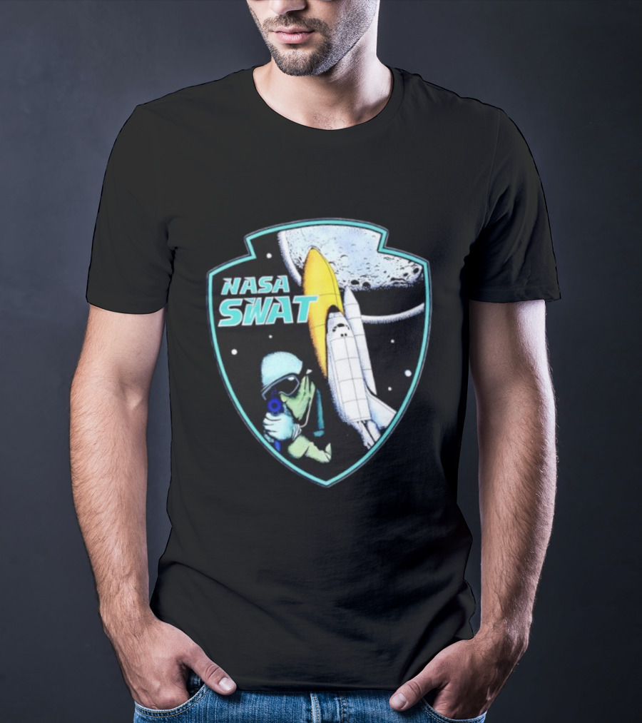 NASA SWAT Moon Mission Space Shuttle Patch T-Shirt