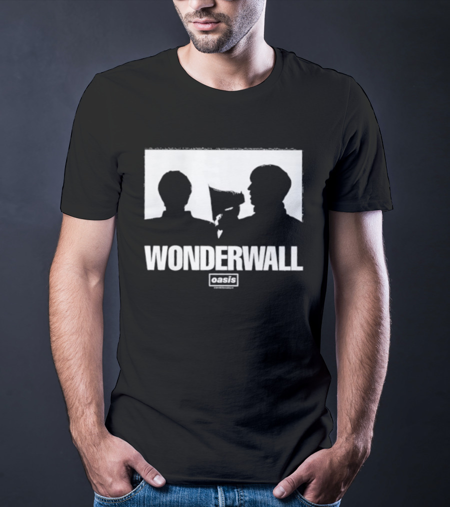Oasis Wonderwall Silhouette Iconic Music Tribute T-Shirt