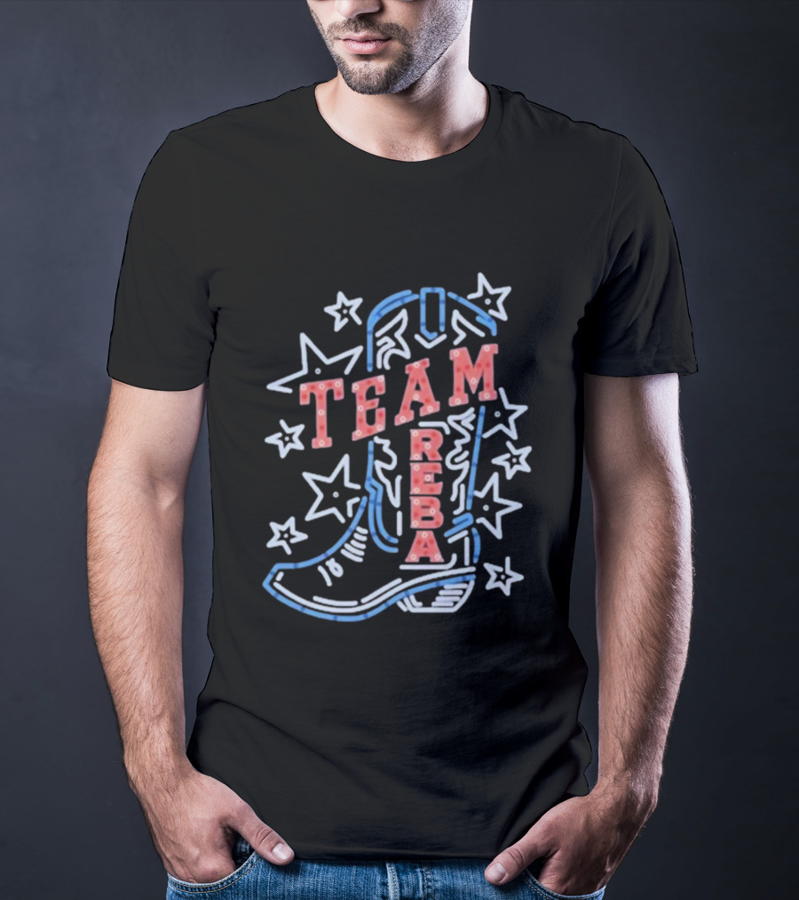 Team Reba Neon Boot Stars T-Shirt