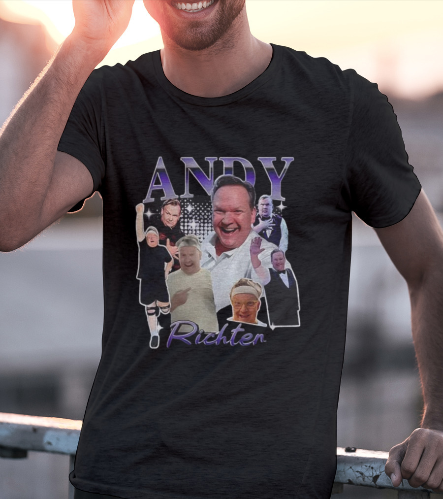 Andy Richter Collage Variety Expressions Laughter And Performance T-Shirt