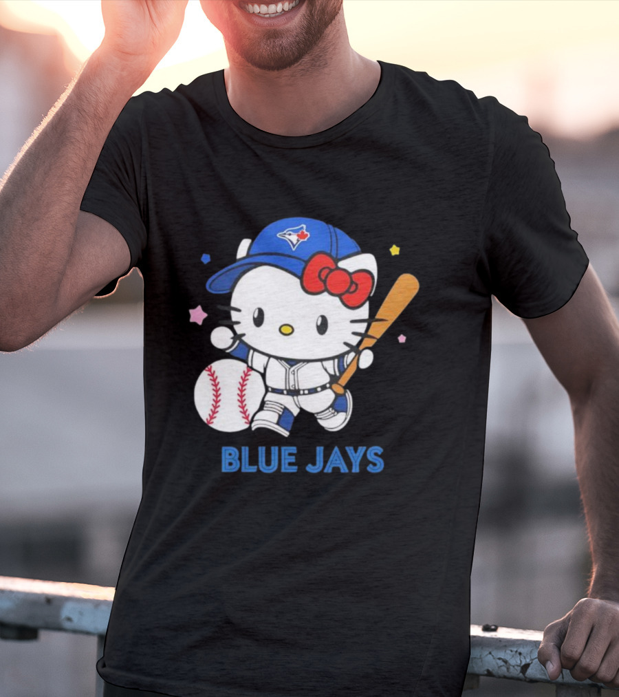 Toronto Blue Jays Hello Kitty Baseball Player Collaboration T-Shirt