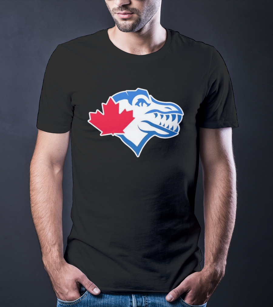 Toronto Raptors Blue Jays Mashup Maple Leaf Emblem T-Shirt