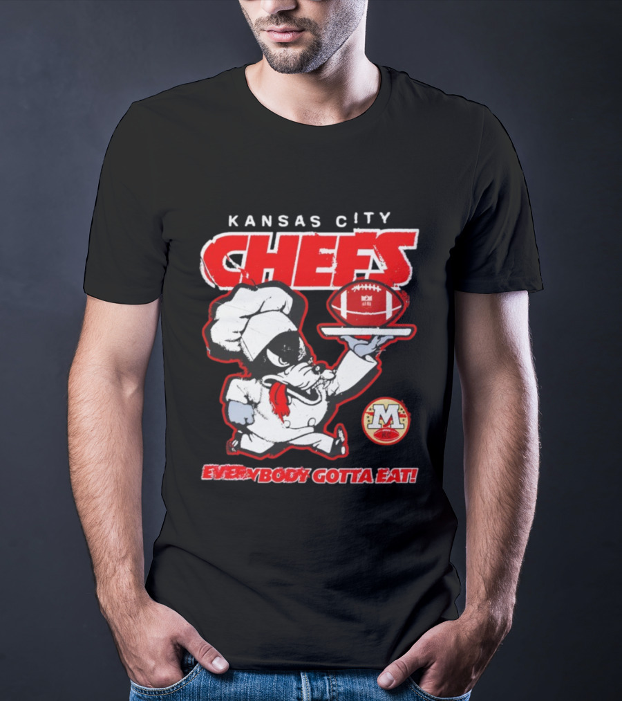 Kansas City Chefs Everybody Gotta Eat NFL Football 2025 T-Shirt