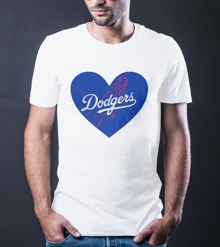 Los Angeles Dodgers Heart MLB Baseball World Series 2025 T-Shirt