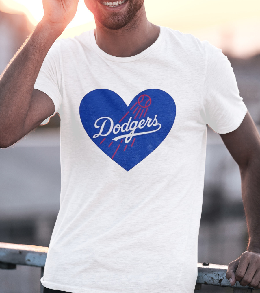 Los Angeles Dodgers Heart MLB Baseball World Series 2025 T-Shirt